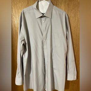 Stafford Gray 17 1/2 34/35 Dress Shirt